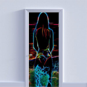 Autocolant pentru usa, Model Tranquility, Dimensiuni 200 x 90 cm, Design Vibrant, Autoadeziv