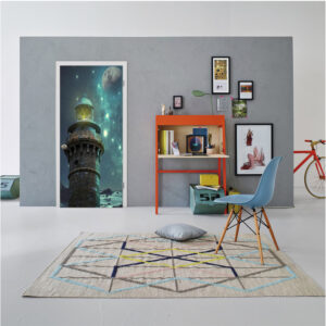 Autocolant pentru usa, Model Lighthouse, Dimensiuni 200 x 90 cm, Design Vibrant, Autoadeziv - 4