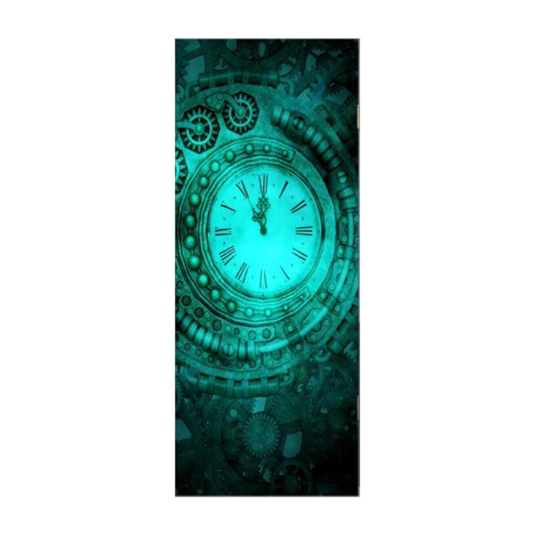 Autocolant pentru usa, Model Tick Tock, Dimensiuni 200 x 90 cm, Design Vibrant, Autoadeziv - 3