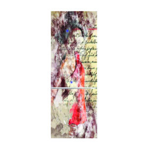 Autocolant pentru frigider, Model Mysterious Lady, Dimensiuni 200 x 90 cm, Design Vibrant, Autoadeziv - 2