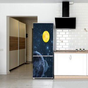 Autocolant pentru frigider, Model Galaxy, Dimensiuni 200 x 90 cm, Design Vibrant, Autoadeziv