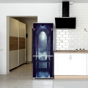 Autocolant pentru frigider, Model Dark Silence, Dimensiuni 200 x 90 cm, Design Vibrant, Autoadeziv