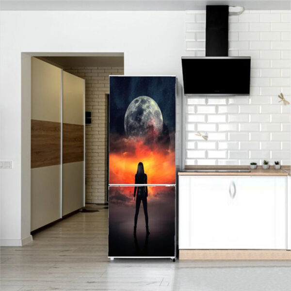 Autocolant pentru frigider, Model Beauty Apocalipse, Dimensiuni 200 x 90 cm, Design Vibrant, Autoadeziv