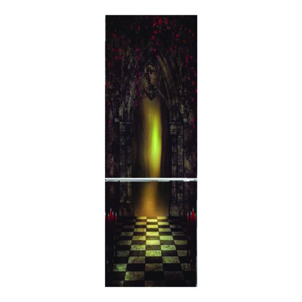 Autocolant pentru frigider, Model Castle Of Darkness, Dimensiuni 200 x 90 cm, Design Vibrant, Autoadeziv - 2