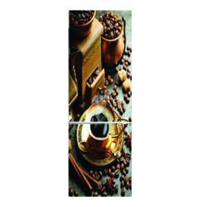 Autocolant pentru frigider, Model Beauty Of Smell Coffee, Dimensiuni 200 x 90 cm, Design Vibrant, Autoadeziv - 2