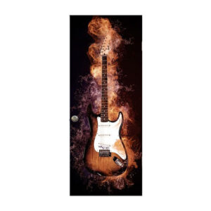 Autocolant pentru usa, Model Guitar Master, Dimensiuni 200 x 90 cm, Design Vibrant, Autoadeziv - 2