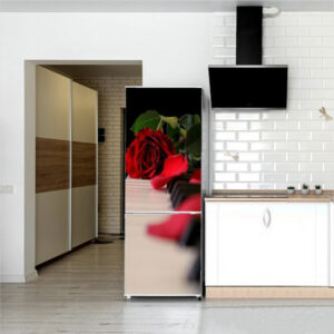 Autocolant pentru frigider, Model Musical Rose, Dimensiuni 200 x 90 cm, Design Vibrant, Autoadeziv