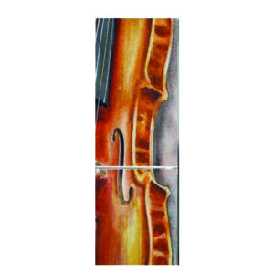 Autocolant pentru frigider, Model Retro Violin, Dimensiuni 200 x 90 cm, Design Vibrant, Autoadeziv - 2