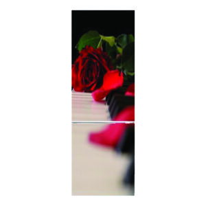 Autocolant pentru frigider, Model Musical Rose, Dimensiuni 200 x 90 cm, Design Vibrant, Autoadeziv - 2