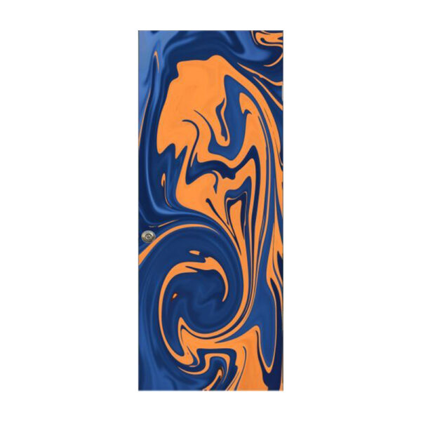 Autocolant pentru usa, Model Blue Orange, Dimensiuni 200 x 90 cm, Design Vibrant, Autoadeziv - 2