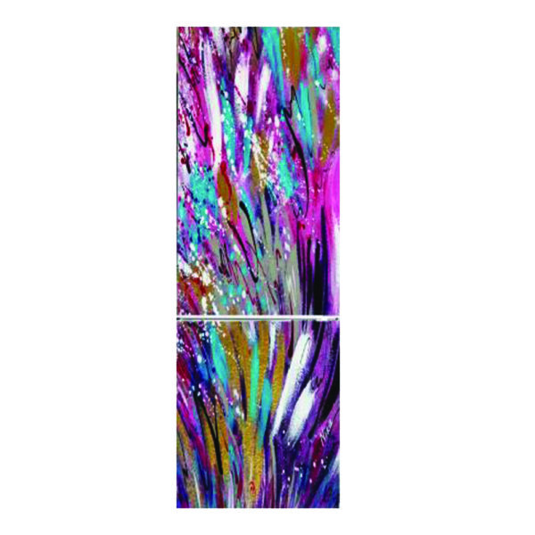 Autocolant pentru frigider, Model Symbiosis Of Colors, Dimensiuni 200 x 90 cm, Design Vibrant, Autoadeziv - 2