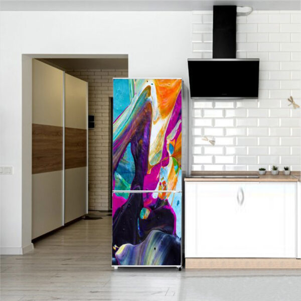 Autocolant pentru frigider, Model Art Vision, Dimensiuni 200 x 90 cm, Design Vibrant, Autoadeziv