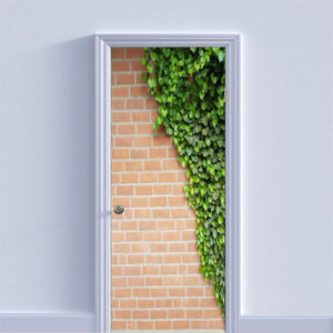 Autocolant pentru usa, Model Another Brick in the Wall, Dimensiuni 200 x 90 cm, Design Vibrant, Autoadeziv