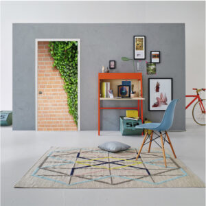 Autocolant pentru usa, Model Another Brick in the Wall, Dimensiuni 200 x 90 cm, Design Vibrant, Autoadeziv - 4