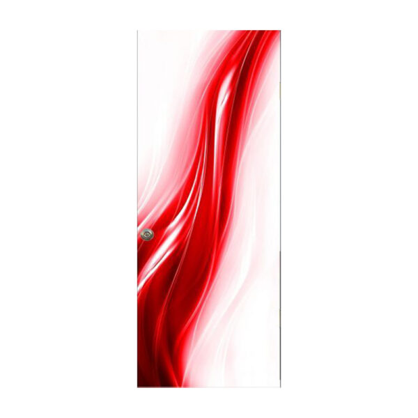 Autocolant pentru usa, Model Red Cloth, Dimensiuni 200 x 90 cm, Design Vibrant, Autoadeziv - 2