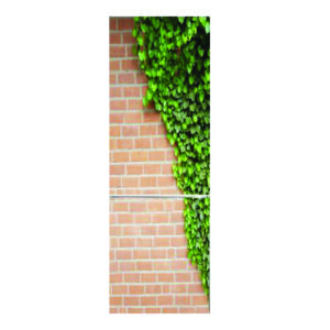 Autocolant pentru frigider, Model Brick Garden Wall, Dimensiuni 200 x 90 cm, Design Vibrant, Autoadeziv - 2