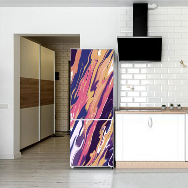 Autocolant pentru frigider, Model Translucid Pink Gradient, Dimensiuni 200 x 90 cm, Design Vibrant, Autoadeziv