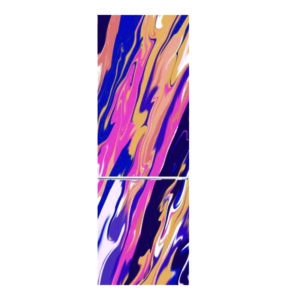 Autocolant pentru frigider, Model Translucid Pink Gradient, Dimensiuni 200 x 90 cm, Design Vibrant, Autoadeziv - 2