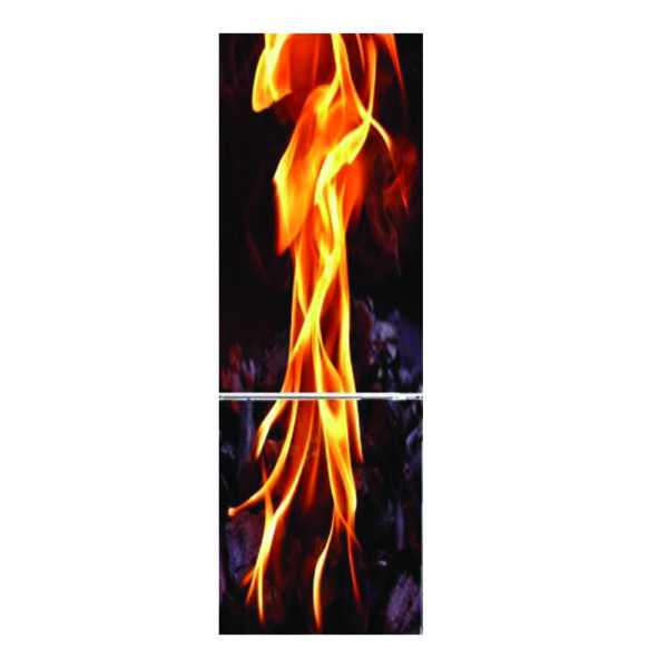 Autocolant pentru frigider, Model Power Of Fire, Dimensiuni 200 x 90 cm, Design Vibrant, Autoadeziv - 2