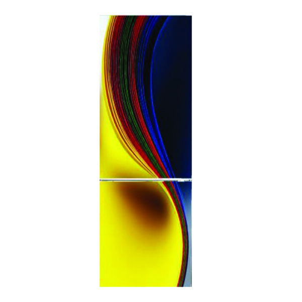 Autocolant pentru frigider, Model Colorfull Yin And Yang, Dimensiuni 200 x 90 cm, Design Vibrant, Autoadeziv - 2