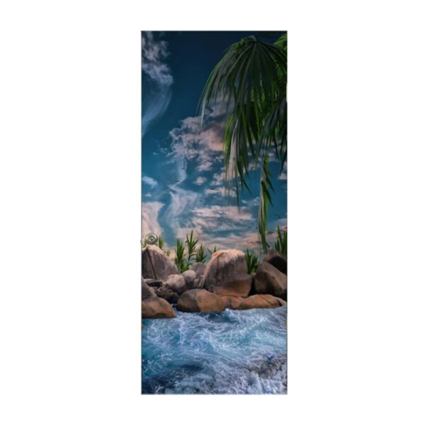 Autocolant pentru usa, Model Night in the Jungle, Dimensiuni 200 x 90 cm, Design Vibrant, Autoadeziv - 2