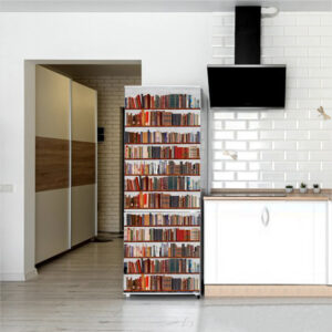 Autocolant pentru frigider, Model Library, Dimensiuni 200 x 90 cm, Design Vibrant, Autoadeziv