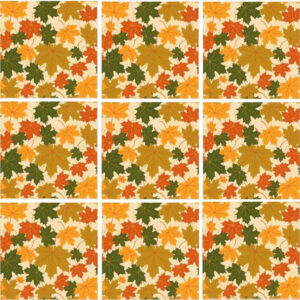 Set 100 Stickere decorative autoadezive pentru faianta sau perete, Model Autumn Leaves, Dimensiuni 15 cm x 15 cm, Rezistente la uzura si apa, 2,25 m2 - 3