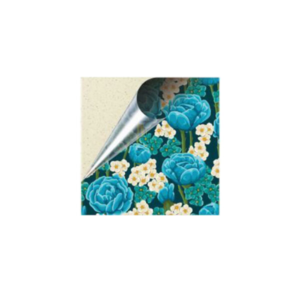 Set 100 Stickere decorative autoadezive pentru faianta sau perete, Model Blue Ranunculus, Dimensiuni 15 cm x 15 cm, Rezistente la uzura si apa, 2,25 m2 - 4