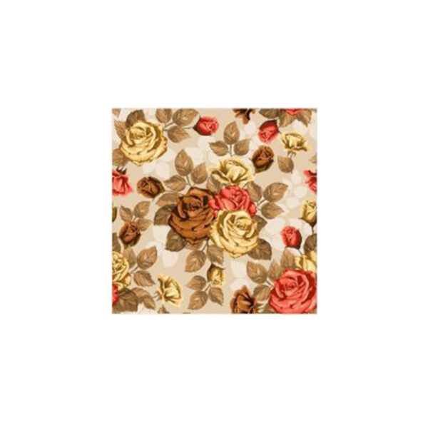 Set 100 Stickere decorative autoadezive pentru faianta sau perete, Model Gold Roses, Dimensiuni 15 cm x 15 cm, Rezistente la uzura si apa, 2,25 m2 - 5