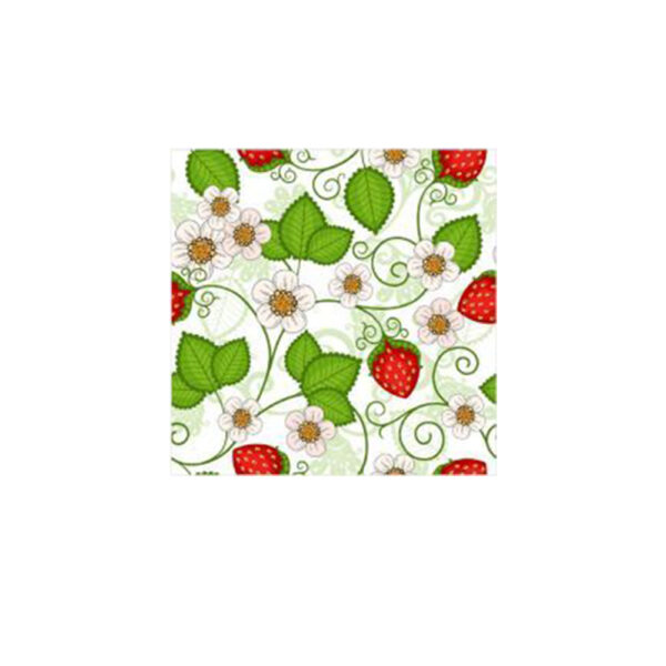 Set 100 Stickere decorative autoadezive pentru faianta sau perete, Model Strawberry Fields, Dimensiuni 15 cm x 15 cm, Rezistente la uzura si apa, 2,25 m2 - 4