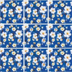 Set 100 Stickere decorative autoadezive pentru faianta sau perete, Model Skeleton Flower, Dimensiuni 15 cm x 15 cm, Rezistente la uzura si apa, 2,25 m2 - 3