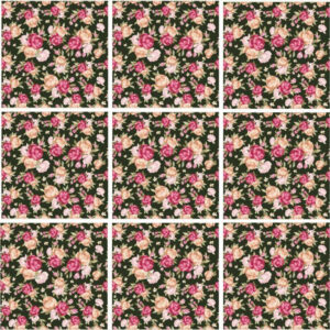 Set 100 Stickere decorative autoadezive pentru faianta sau perete, Model Roses, Dimensiuni 15 cm x 15 cm, Rezistente la uzura si apa, 2,25 m2 - 3