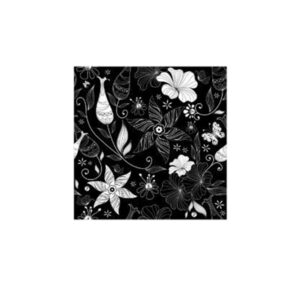 Set 100 Stickere decorative autoadezive pentru faianta sau perete, Model B&W Flowers, Dimensiuni 30 cm x 30 cm, Rezistente la uzura si apa, 9 m2 - 5