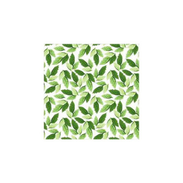 Set 100 Stickere decorative autoadezive pentru faianta sau perete, Model Green Leaves, Dimensiuni 15 cm x 15 cm, Rezistente la uzura si apa, 2,25 m2 - 5