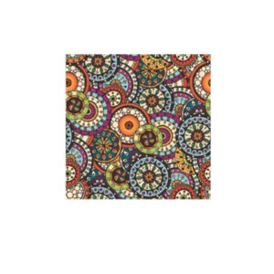 Set 100 Stickere decorative autoadezive pentru faianta sau perete, Model Psychedelic Daisy, Dimensiuni 25 cm x 25 cm, Rezistente la uzura si apa, 6,25 m2 - 5