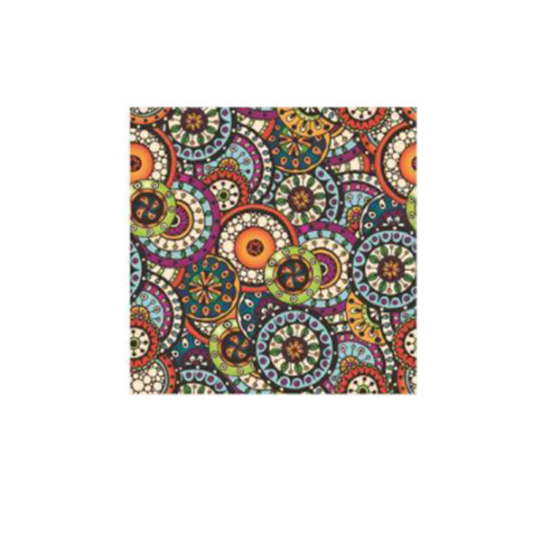 Set 20 Stickere decorative autoadezive pentru faianta sau perete, Model Psychedelic Daisy, Dimensiuni 15 cm x 15 cm, Rezistente la uzura si apa - 5