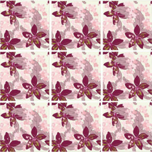 Set 100 Stickere decorative autoadezive pentru faianta sau perete, Model Pink Jasmine, Dimensiuni 15 cm x 15 cm, Rezistente la uzura si apa, 2,25 m2 - 3