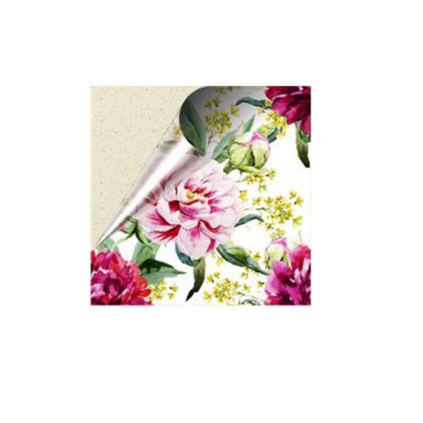 Set 100 Stickere decorative autoadezive pentru faianta sau perete, Model Peonies, Dimensiuni 15 cm x 15 cm, Rezistente la uzura si apa, 2,25 m2 - 4