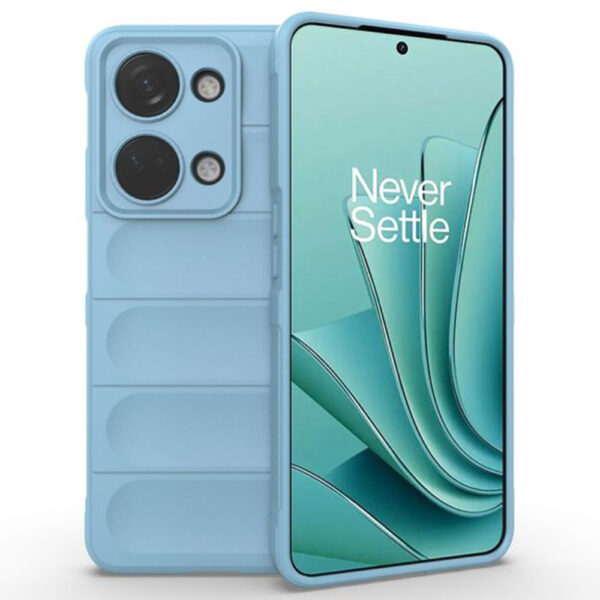 Husa Matte Waves pentru OnePlus Nord 3, Camera Protect, Striatii laterale, Colturi intarite, Margini inaltate, Antialunecare, Antisoc, Silicon prietenos cu pielea, Albastru