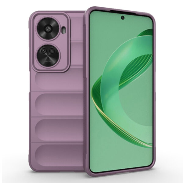 Husa Matte Waves pentru Huawei nova 11 SE | nova 12 SE, Camera Protect, Striatii laterale, Colturi intarite, Margini inaltate, Antialunecare, Antisoc, Silicon prietenos cu pielea, Mov