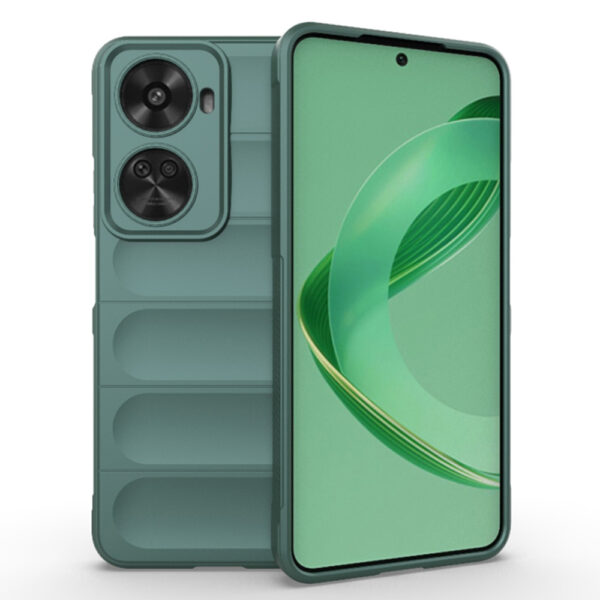 Husa Matte Waves pentru Huawei nova 11 SE | nova 12 SE, Camera Protect, Striatii laterale, Colturi intarite, Margini inaltate, Antialunecare, Antisoc, Silicon prietenos cu pielea, Verde