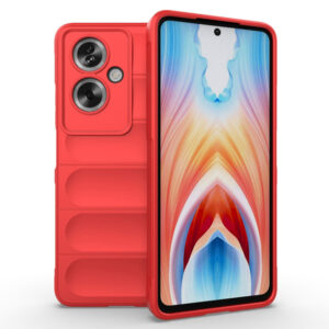 Husa Matte Waves pentru OnePlus Nord N30 SE, Camera Protect, Striatii laterale, Colturi intarite, Margini inaltate, Antialunecare, Antisoc, Silicon prietenos cu pielea, Rosu