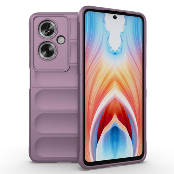 Husa Matte Waves pentru OnePlus Nord N30 SE, Camera Protect, Striatii laterale, Colturi intarite, Margini inaltate, Antialunecare, Antisoc, Silicon prietenos cu pielea, Mov