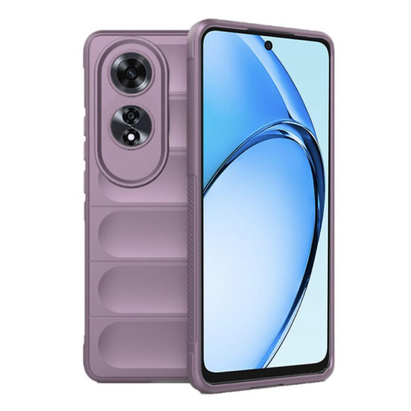 Husa Matte Waves pentru Oppo A60, Camera Protect, Striatii laterale, Colturi intarite, Margini inaltate, Antialunecare, Antisoc, Silicon prietenos cu pielea, Mov