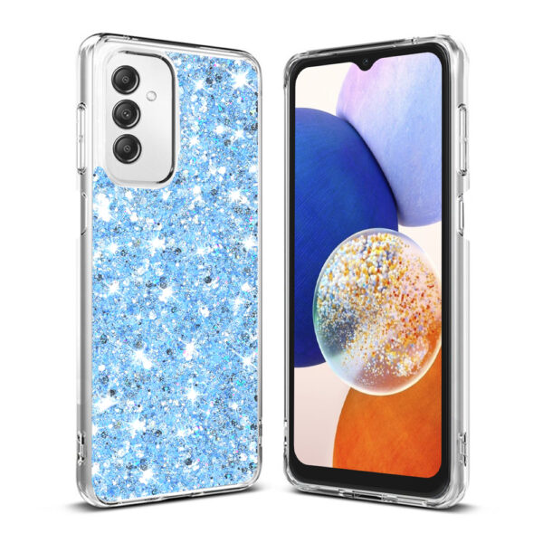 Husa Shiny Diamonds pentru Samsung Galaxy A14 | Galaxy A14 5G, Ultra Slim, Usoara, Durabila, Antisoc, Albastru