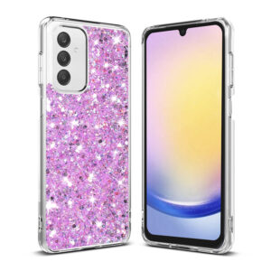 Husa Shiny Diamonds pentru Samsung Galaxy A25 5G, Ultra Slim, Usoara, Durabila, Antisoc, Lila