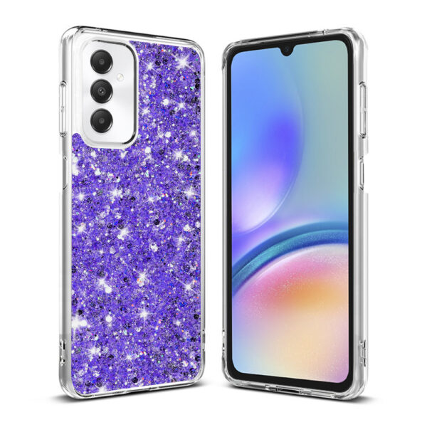 Husa Shiny Diamonds pentru Samsung Galaxy A05s, Ultra Slim, Usoara, Durabila, Antisoc, Mov