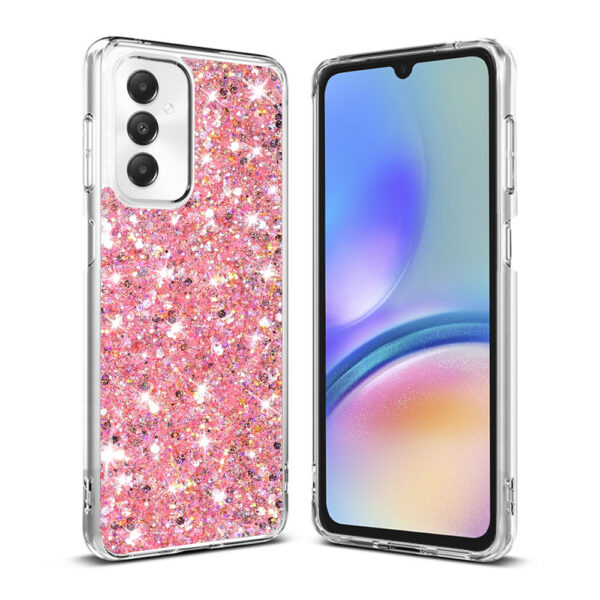 Husa Shiny Diamonds pentru Samsung Galaxy A05s, Ultra Slim, Usoara, Durabila, Antisoc, Roz