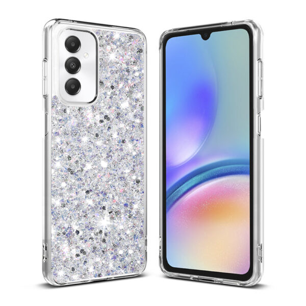 Husa Shiny Diamonds pentru Samsung Galaxy A05s, Ultra Slim, Usoara, Durabila, Antisoc, Alb