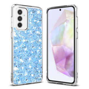 Husa Shiny Diamonds pentru Samsung Galaxy A35 5G, Ultra Slim, Usoara, Durabila, Antisoc, Albastru